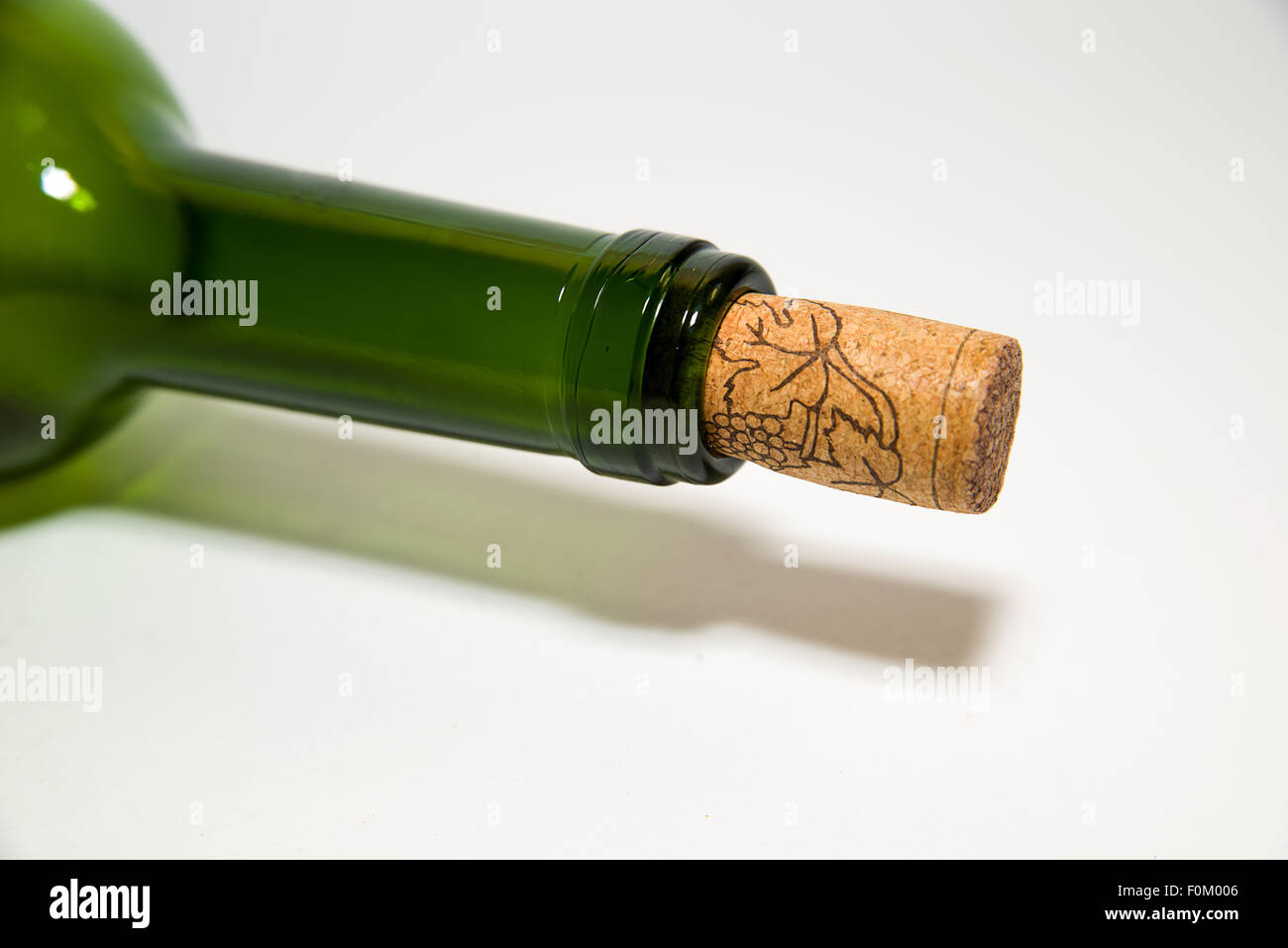 The neck of a wine bottle with a stopper Stock Photo Alamy