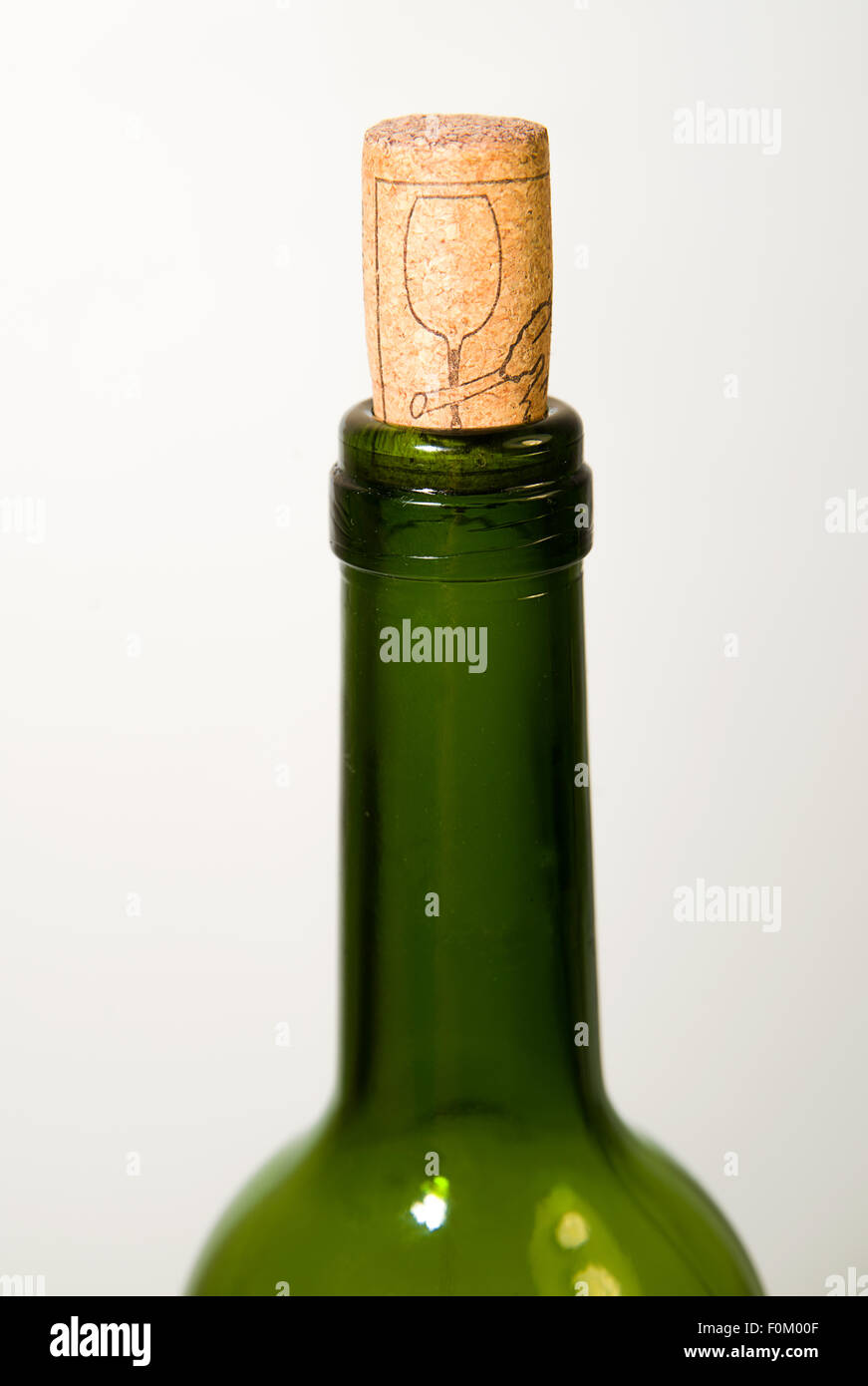 The neck of a wine bottle with a stopper Stock Photo Alamy