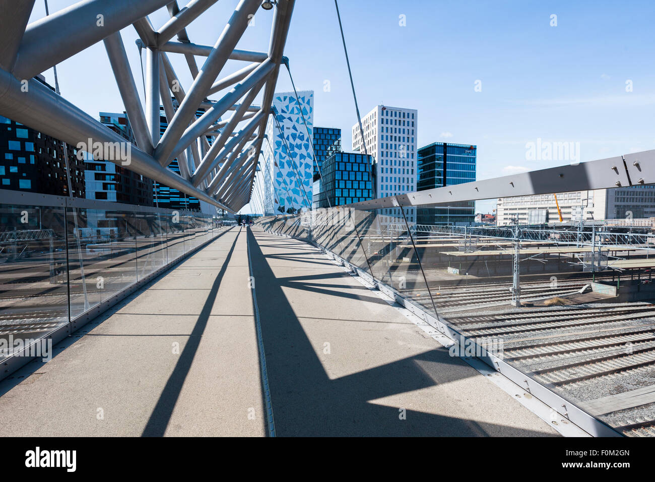 Modern architecture in the district of Bjørvika, Oslo, Norway Stock Photo