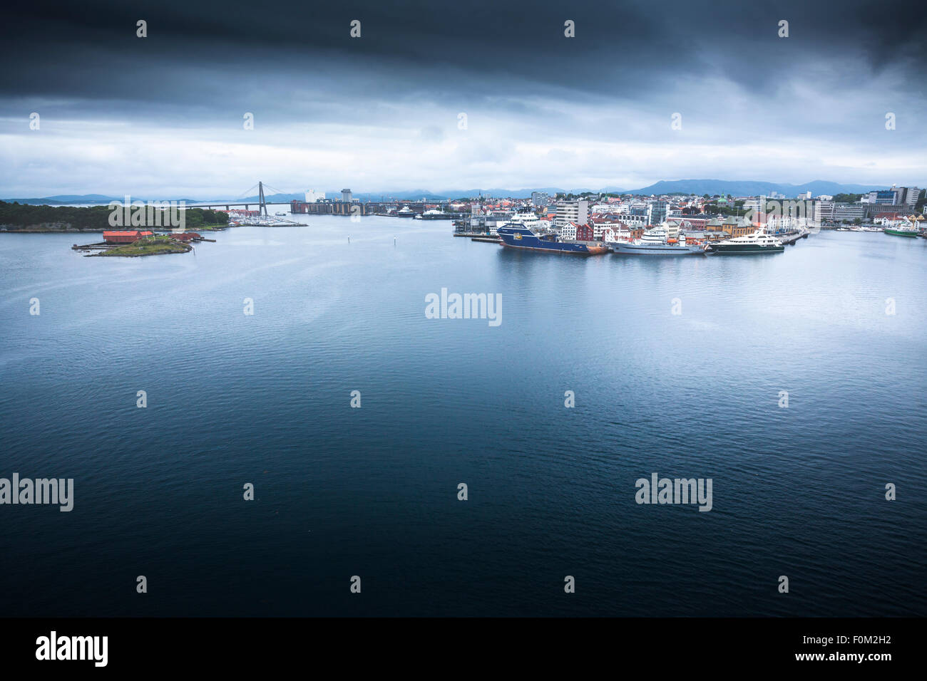 Stavanger in rain, Norway Stock Photo