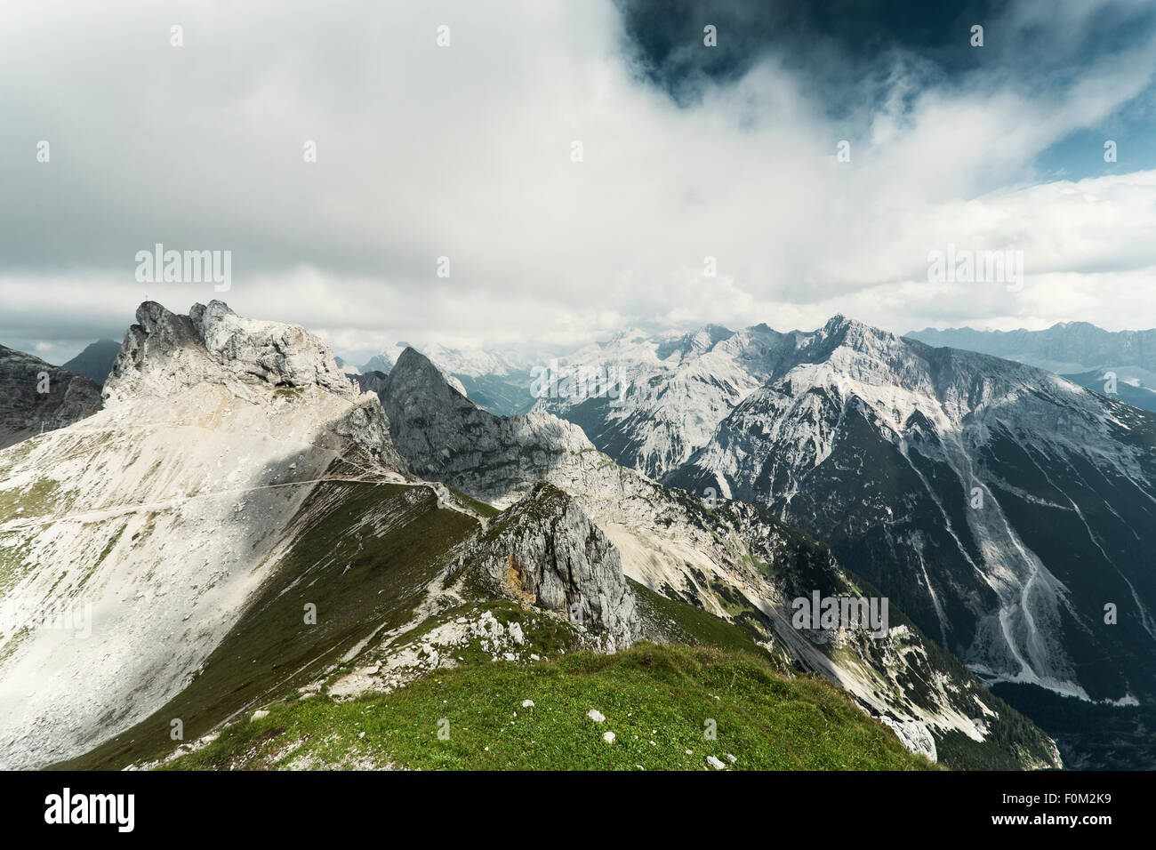 Karwendelspitze Mountain, Mittenwald, Bavaria, Germany Stock Photo