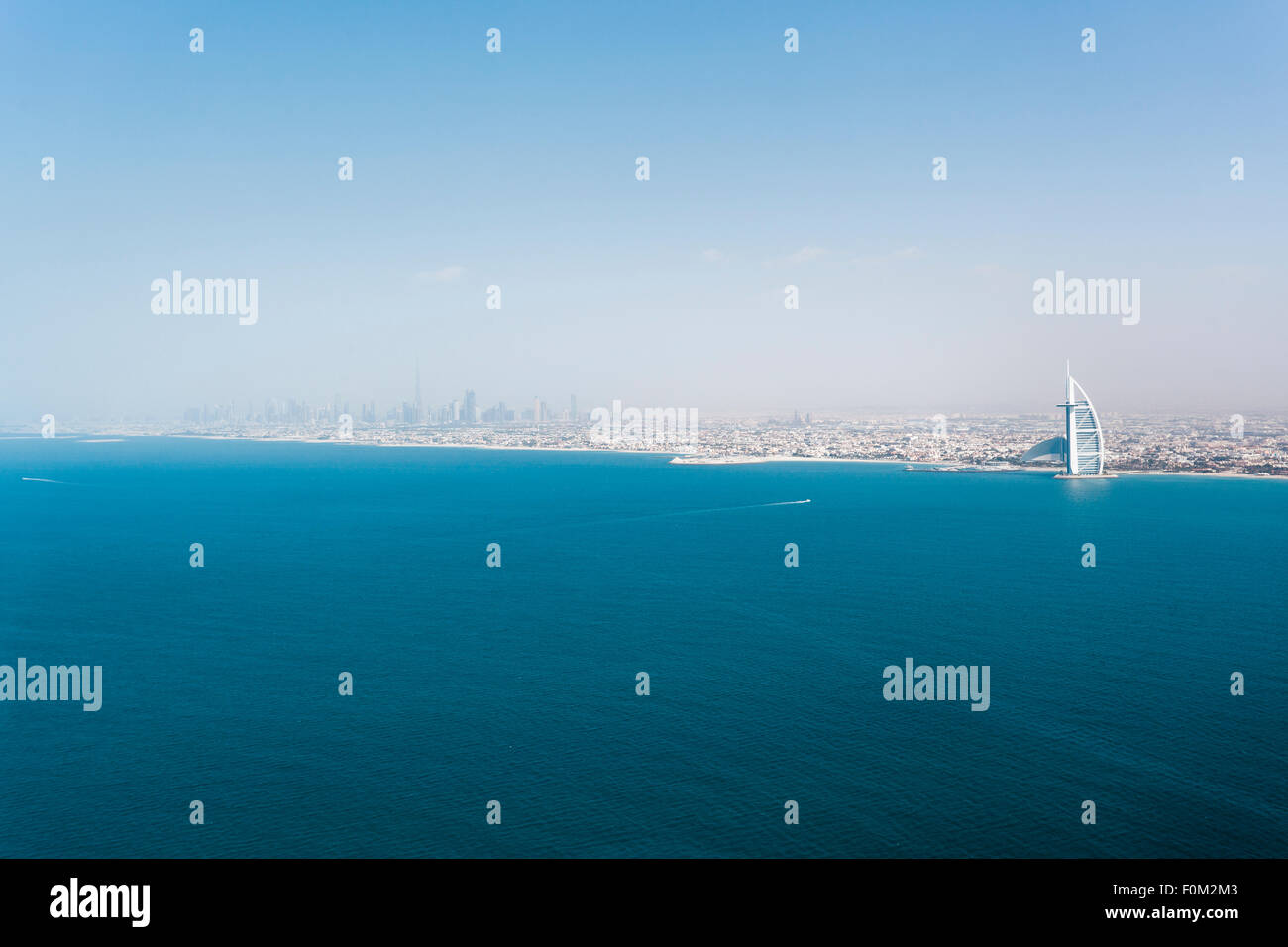 Coast with Burj Al Arab, Dubai, UAE Stock Photo