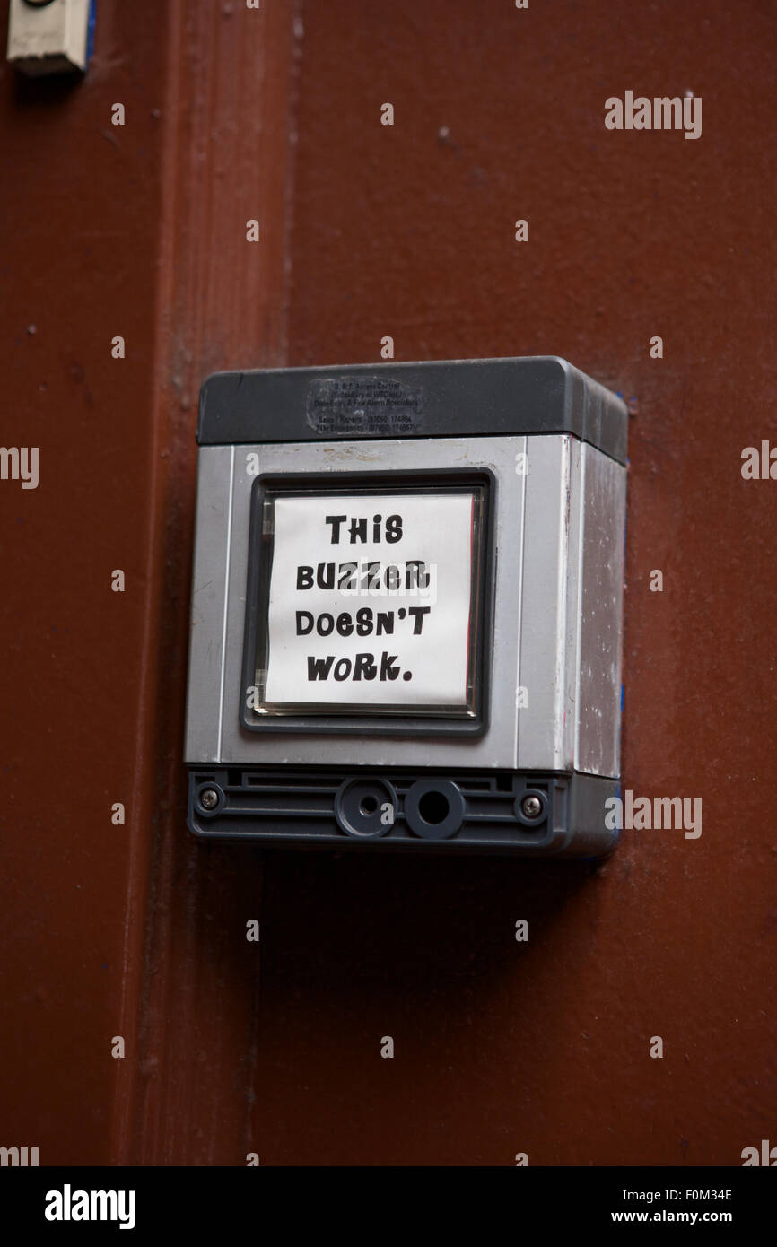 "This buzzer doesn't work Stock Photo Alamy