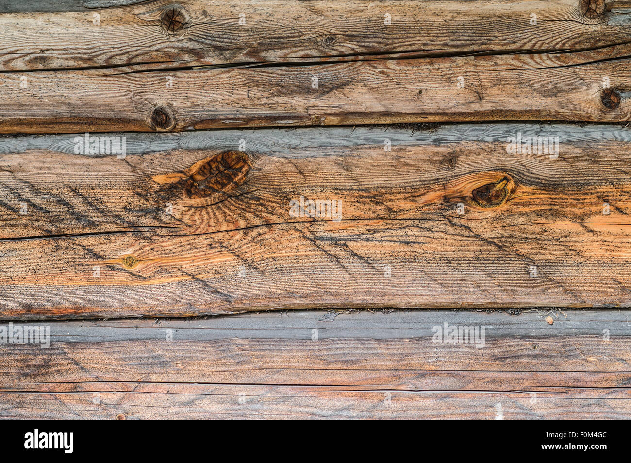 Old wooden plank wall, brown board texture Stock Photo