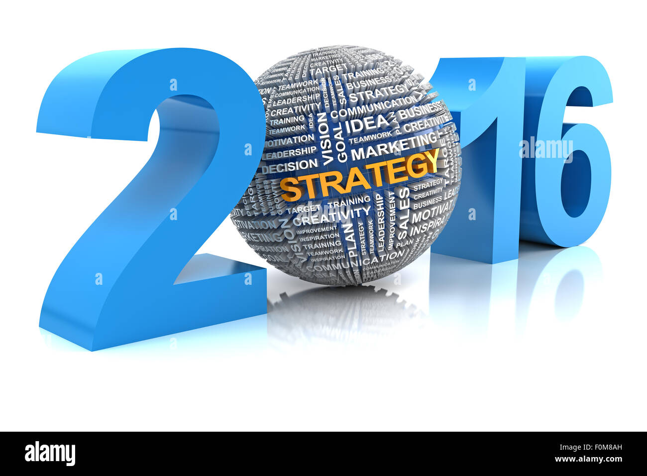 Business strategy in 2016, 3d render Stock Photo