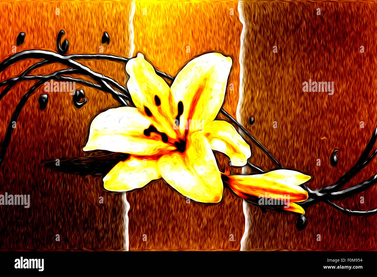 Abstract flower oil painting Stock Photo - Alamy