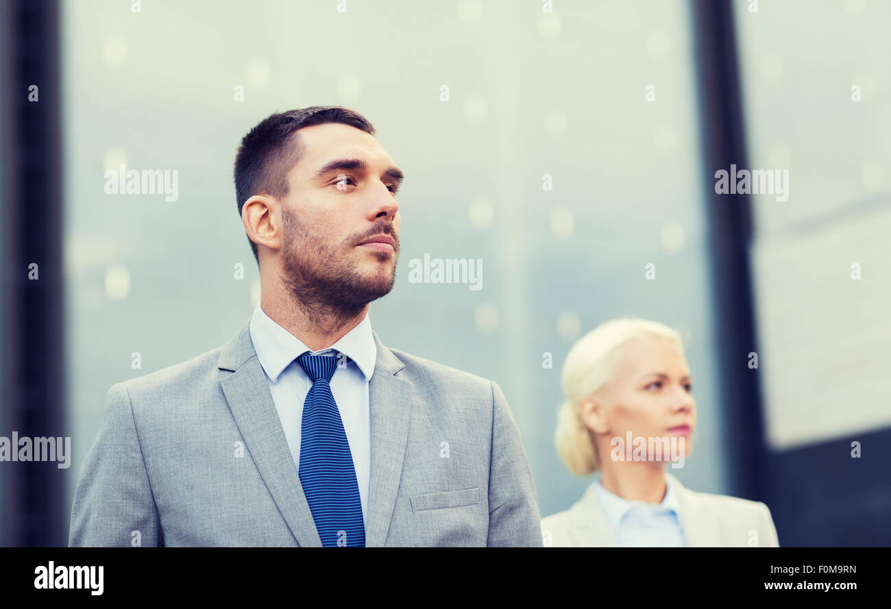 close up of serious businessmen Stock Photo - Alamy