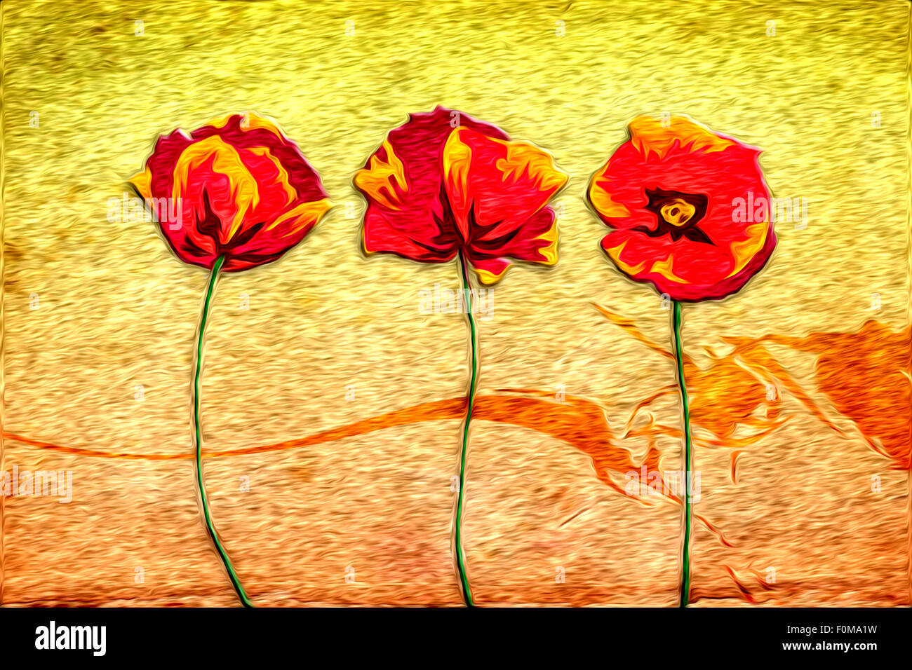 Abstract flower oil painting Stock Photo - Alamy