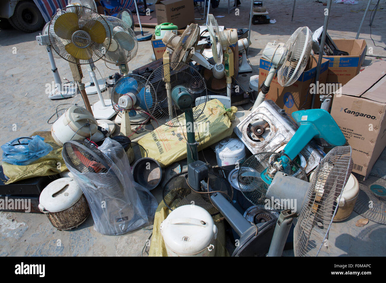 recycling of waste in Hanoi, Vietnam Stock Photo