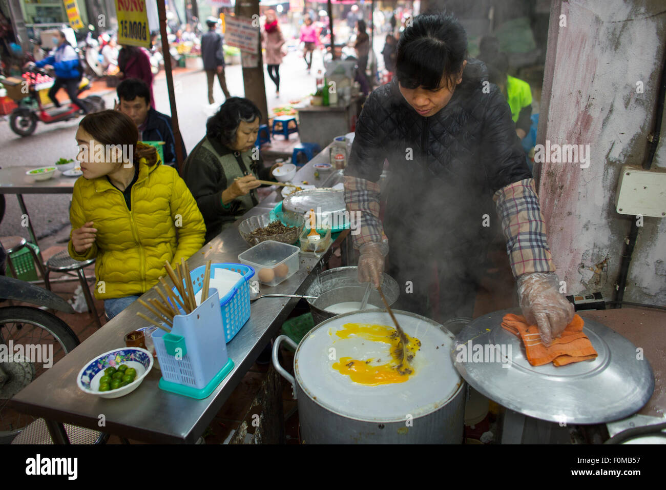 local restaurant in Hanoi, Vietnam Stock Photo