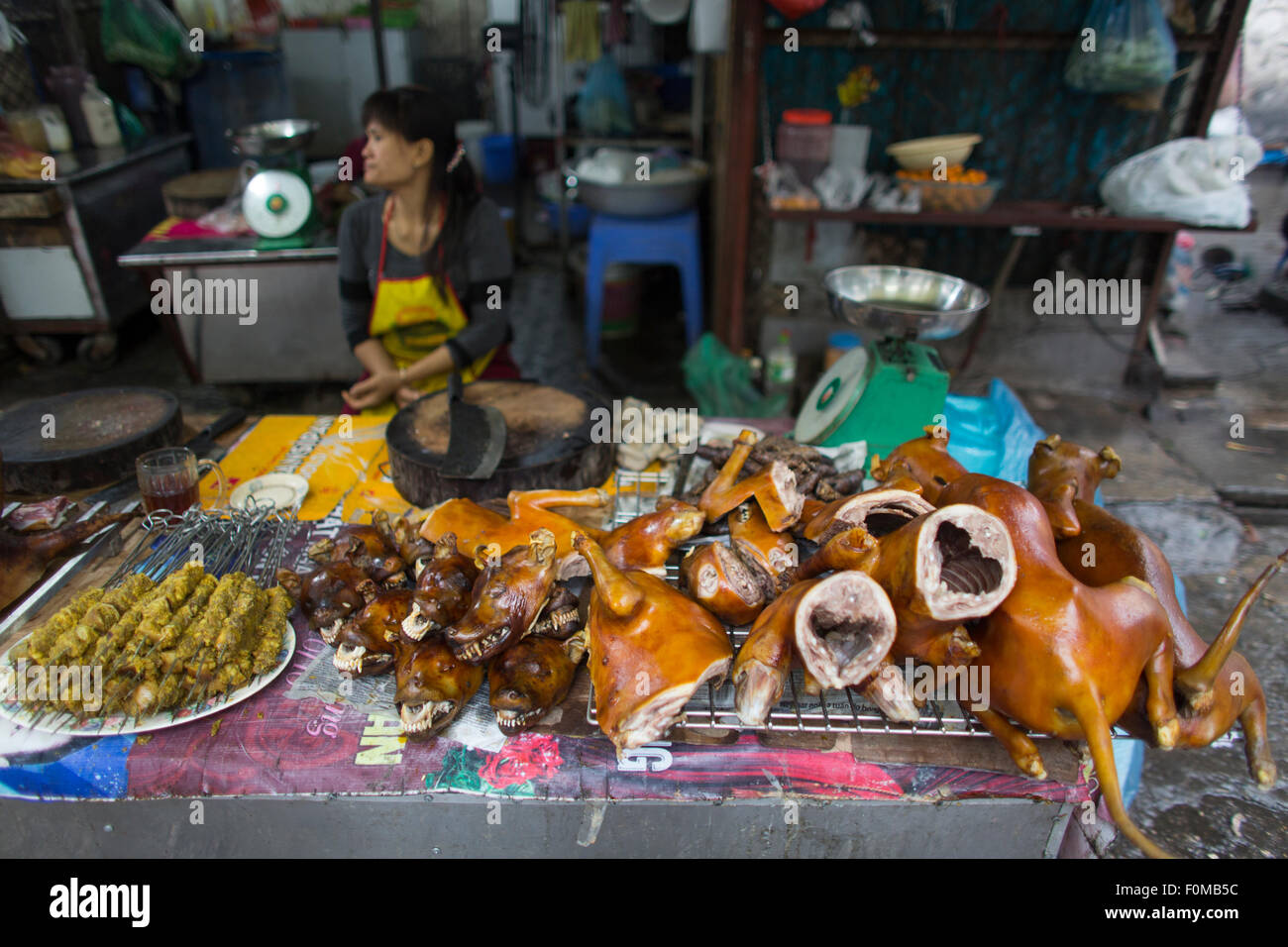 Dog is a delicacy in Vietnam Stock Photo