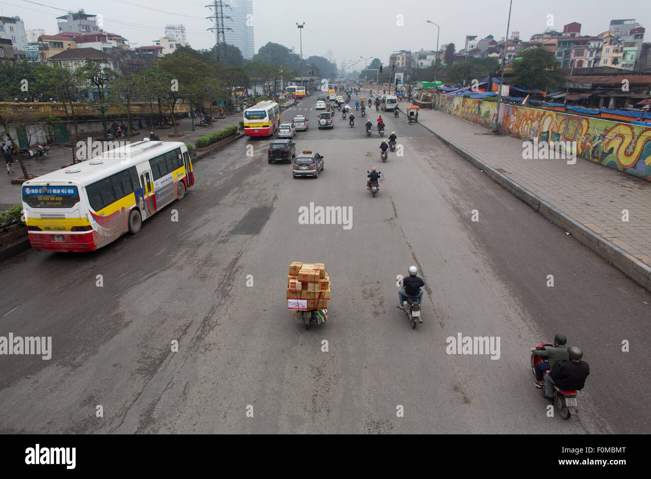 traffic in Hanoi, Vietnam Stock Photo