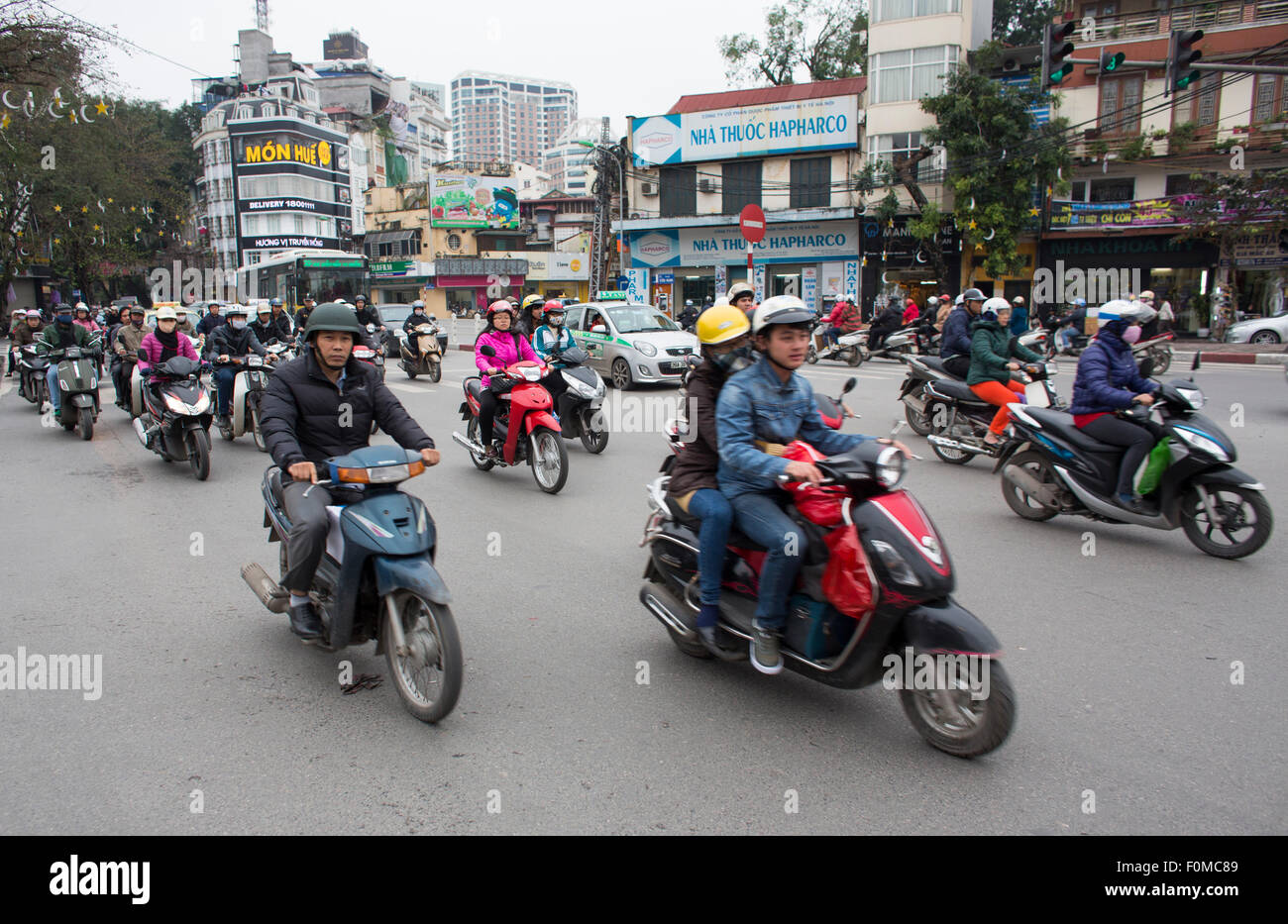 Hanoi vietnam scooters parking hires stock photography and images Alamy