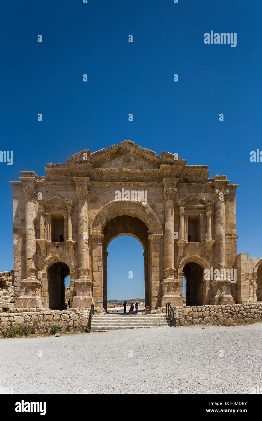 The Arch of Hadrian, Jerash, Jordan Stock Photo