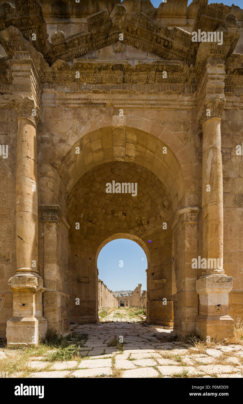 North Tetrapylon, Jerash, Jordan Stock Photo