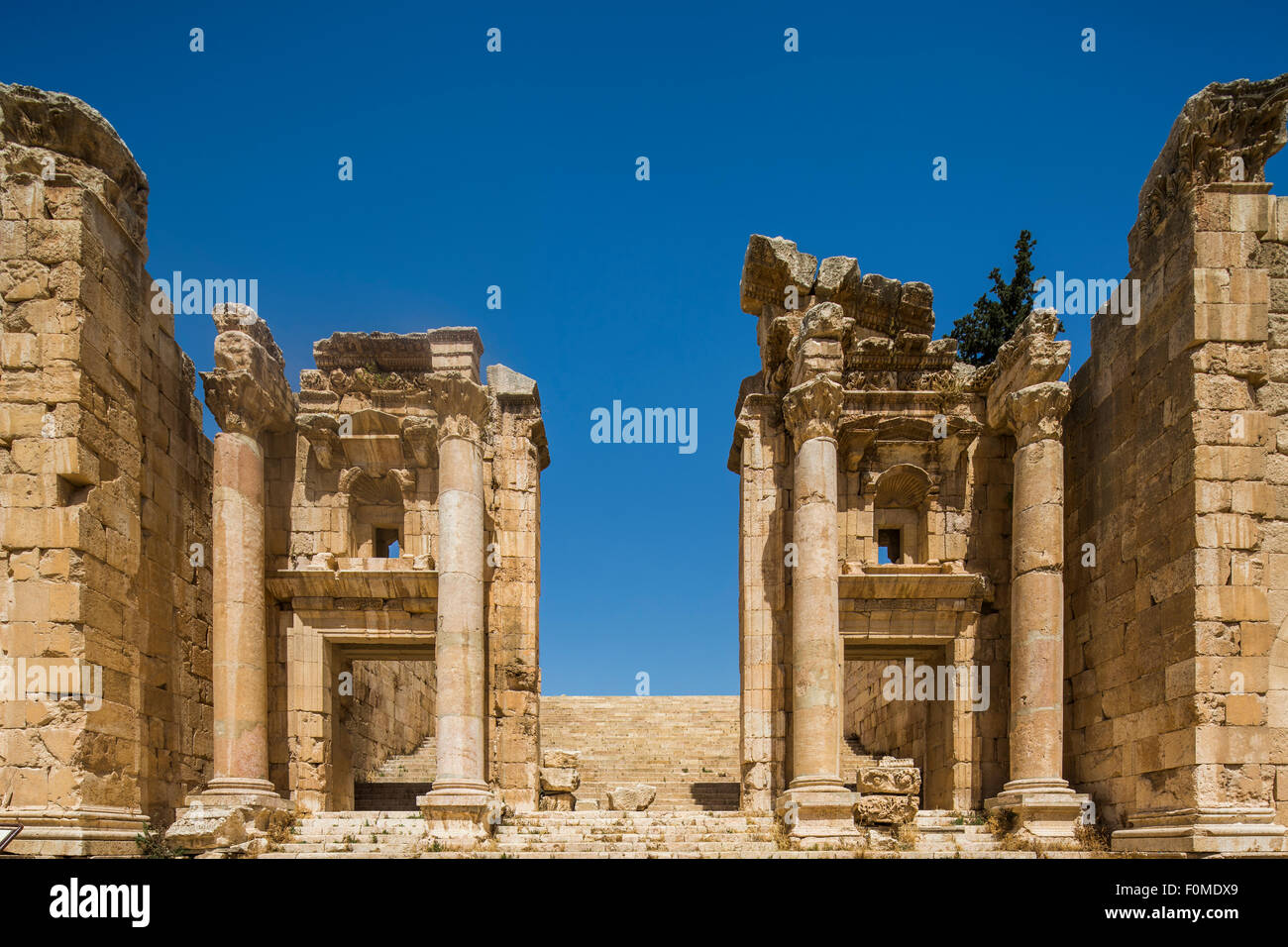 Propylaeum, Temple of Artemis, Jerash, Jordan Stock Photo