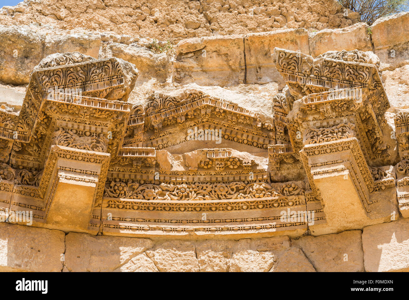 detail of Nymphaeum Jerash, Jordan Stock Photo