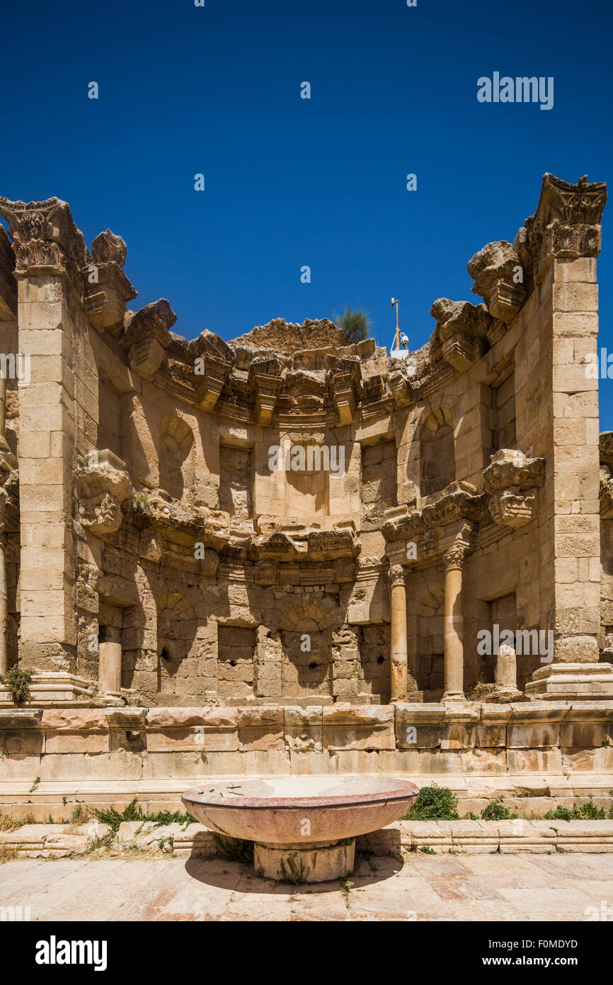 Nymphaeum, Jerash, Jordan Stock Photo