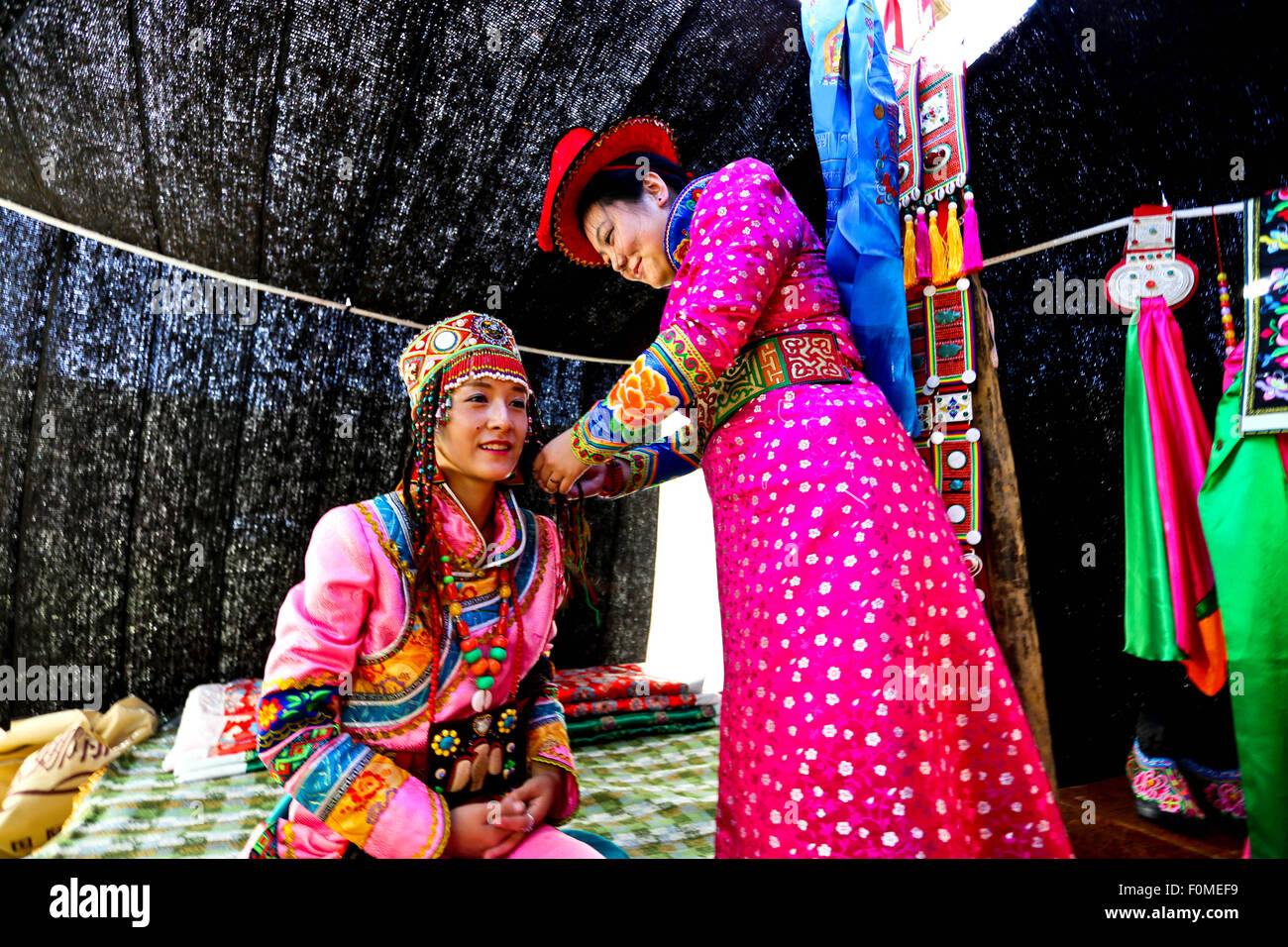 Zhangye, Yugur ethnic group in Sunan Yugur Autonomous County of