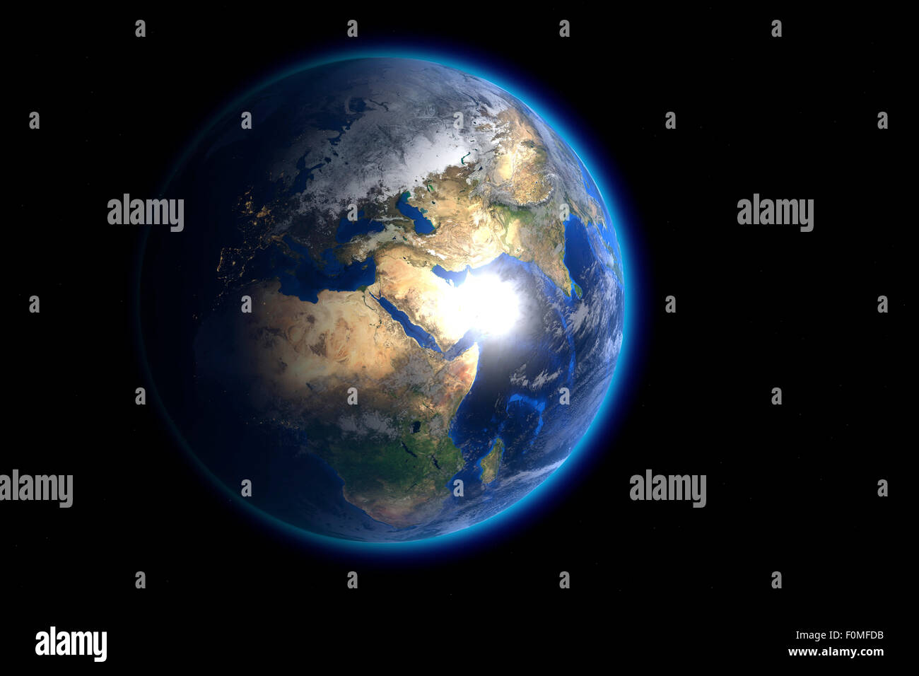 CGI-Visualisierung: Erdball im Weltall Stock Photo - Alamy