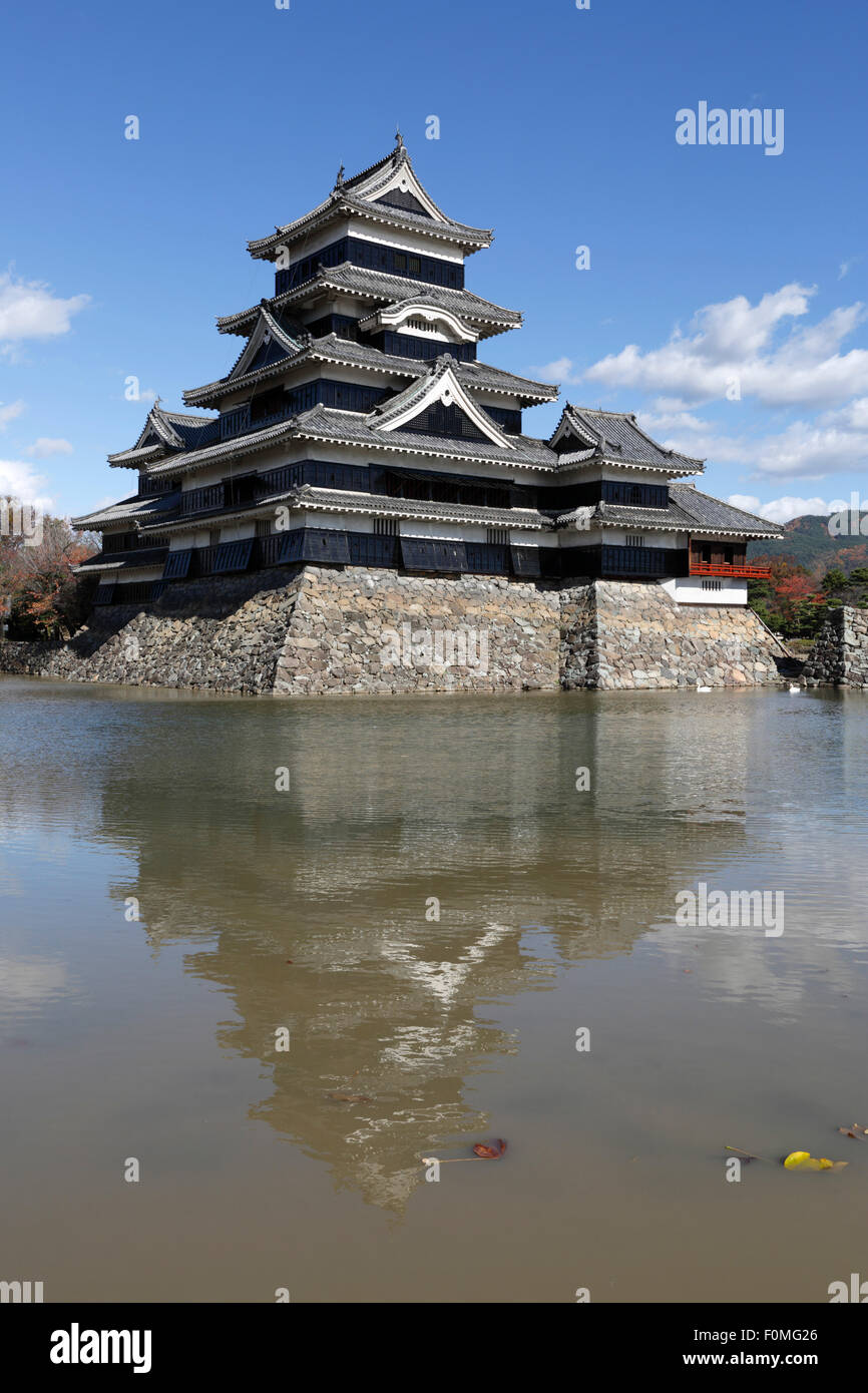 Matsumoto-jo (wooden castle), Matsumoto, Central Honshu, Japan, Asia Stock Photo