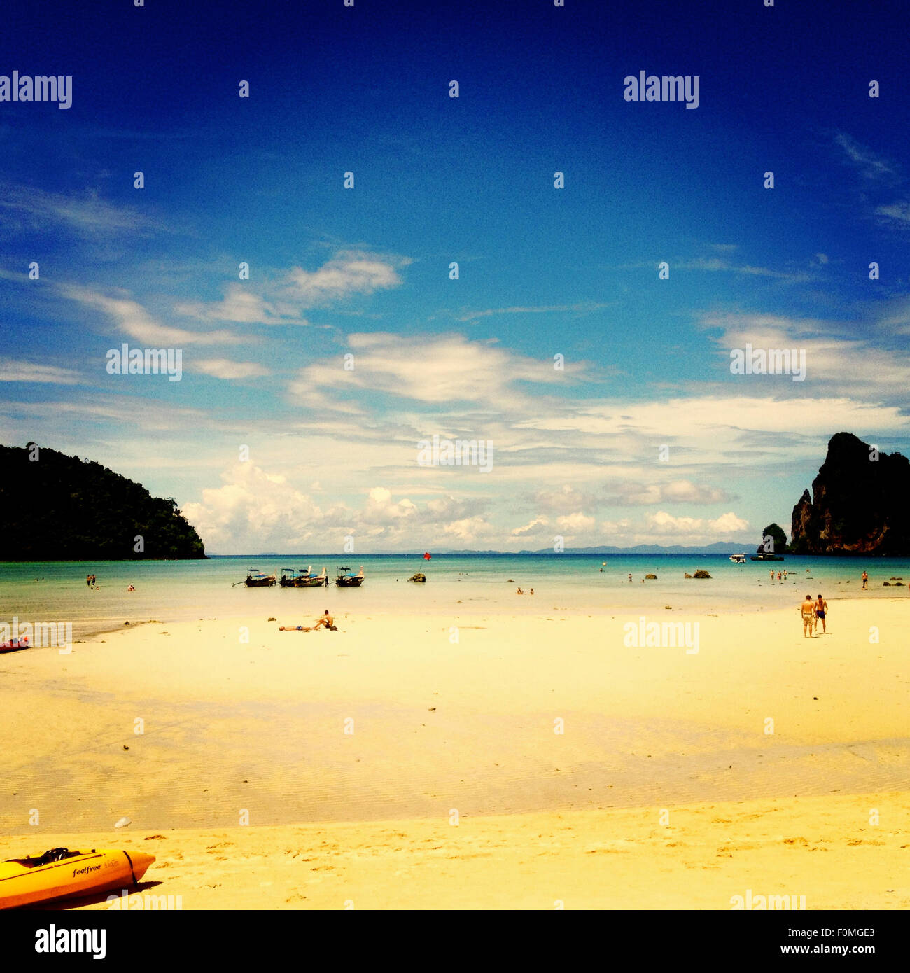 Beach view Ko Phi Phi, Thailand Stock Photo