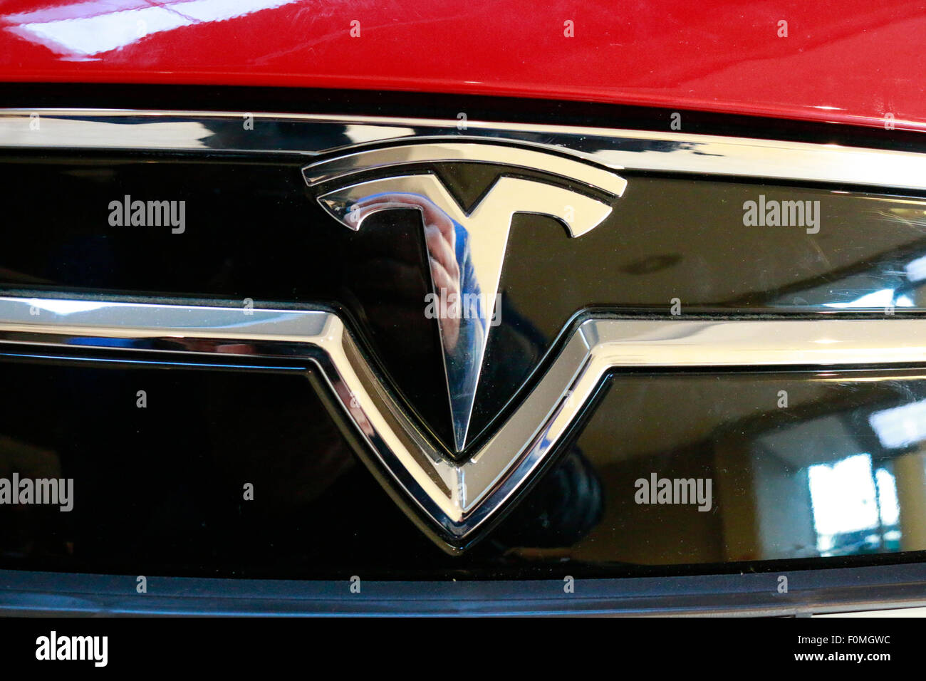 Markennamen: 'Tesla', Berlin. Stock Photo
