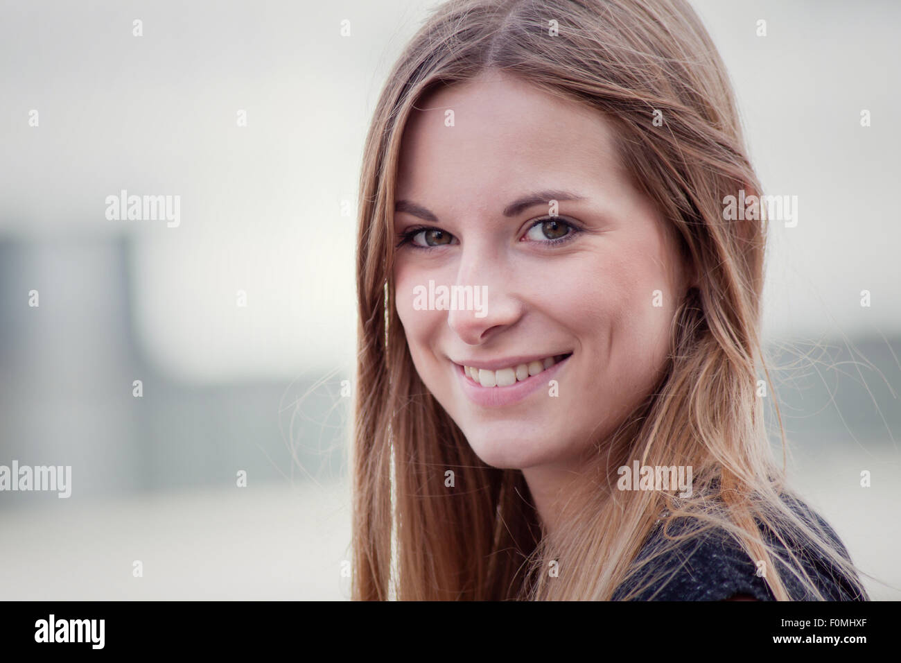 Face of an attractive girl Stock Photo
