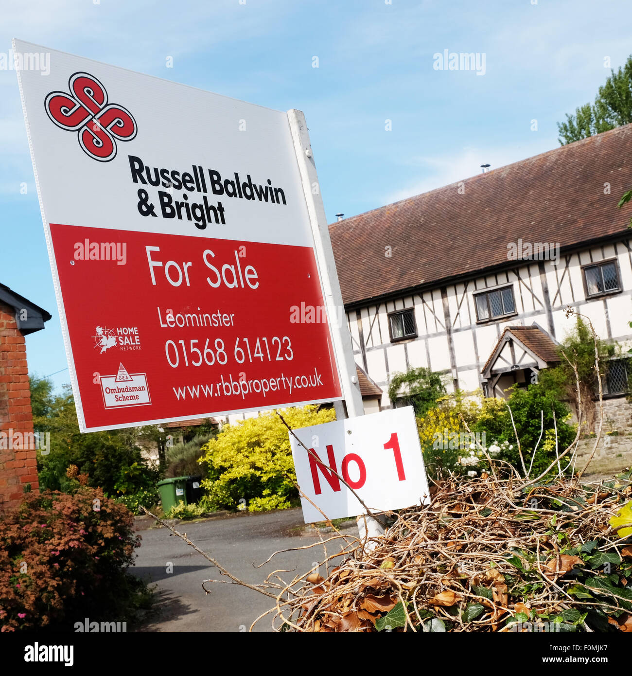 Eardisland Herefordshire old style black and white timber property for