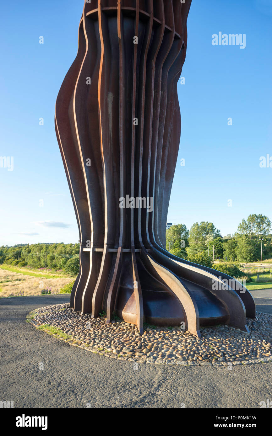 The Angel of the North, Gateshead. The feet are the main subject of the