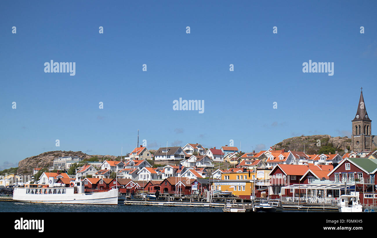 Waterfront at Fjallbacka, Sweden Stock Photo