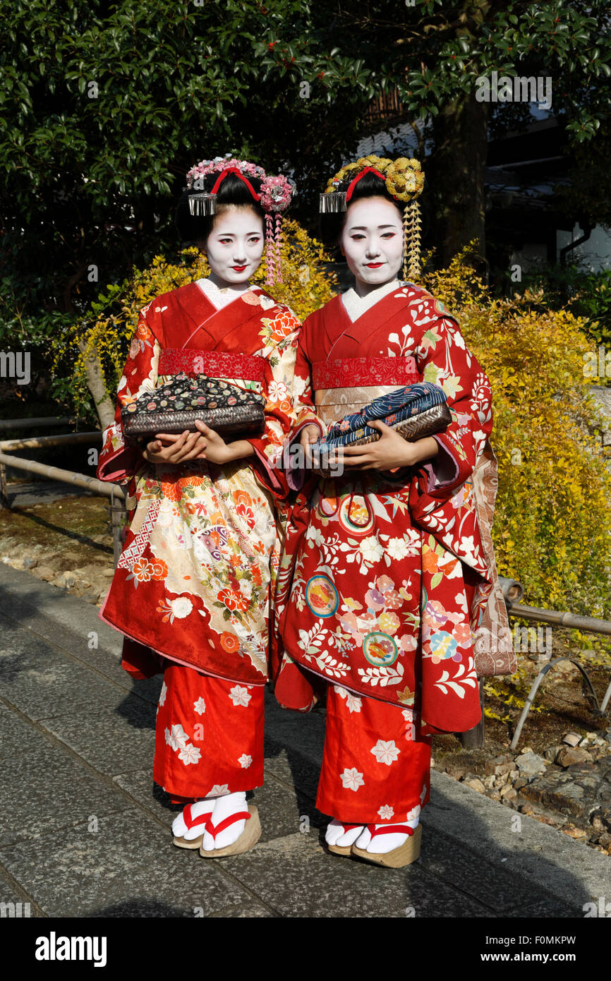 Japanese Geishas, Kyoto, Japan, Asia Stock Photo