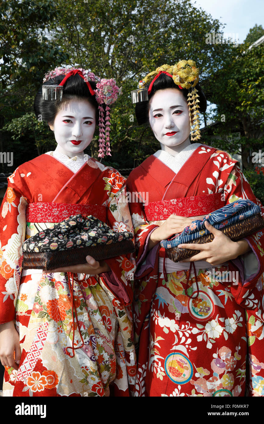 Japanese Geishas, Kyoto, Japan, Asia Stock Photo