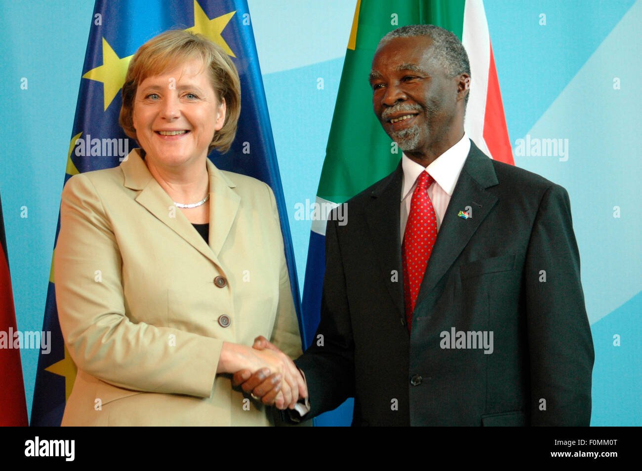 BKin Angela Merkel, Thabo Mbeki - Treffen des suedafrikanischen Praesidenten mit der dt. Bundeskanzlerin am 8. Juli 2006, Bundes Stock Photo