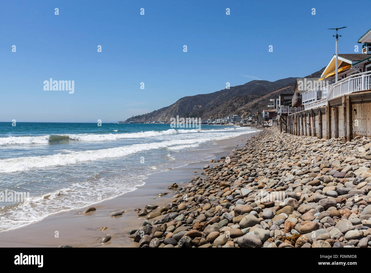 Topanga beach and ocean front homes in Malibu near Los Angeles