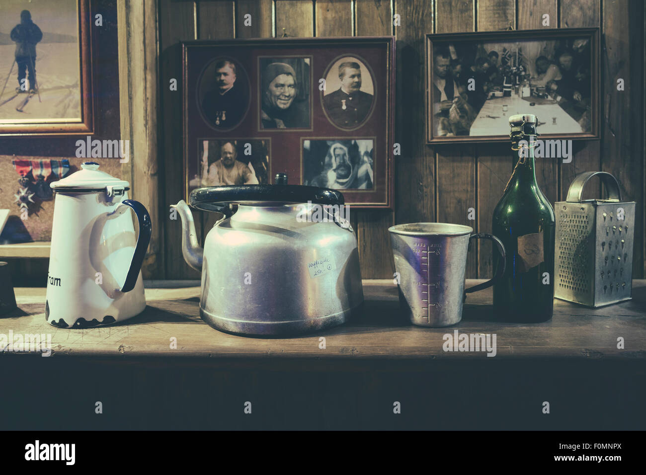 Original equipment from the Fram research vessel at the Fram Museum. Oslo. Norway. Stock Photo