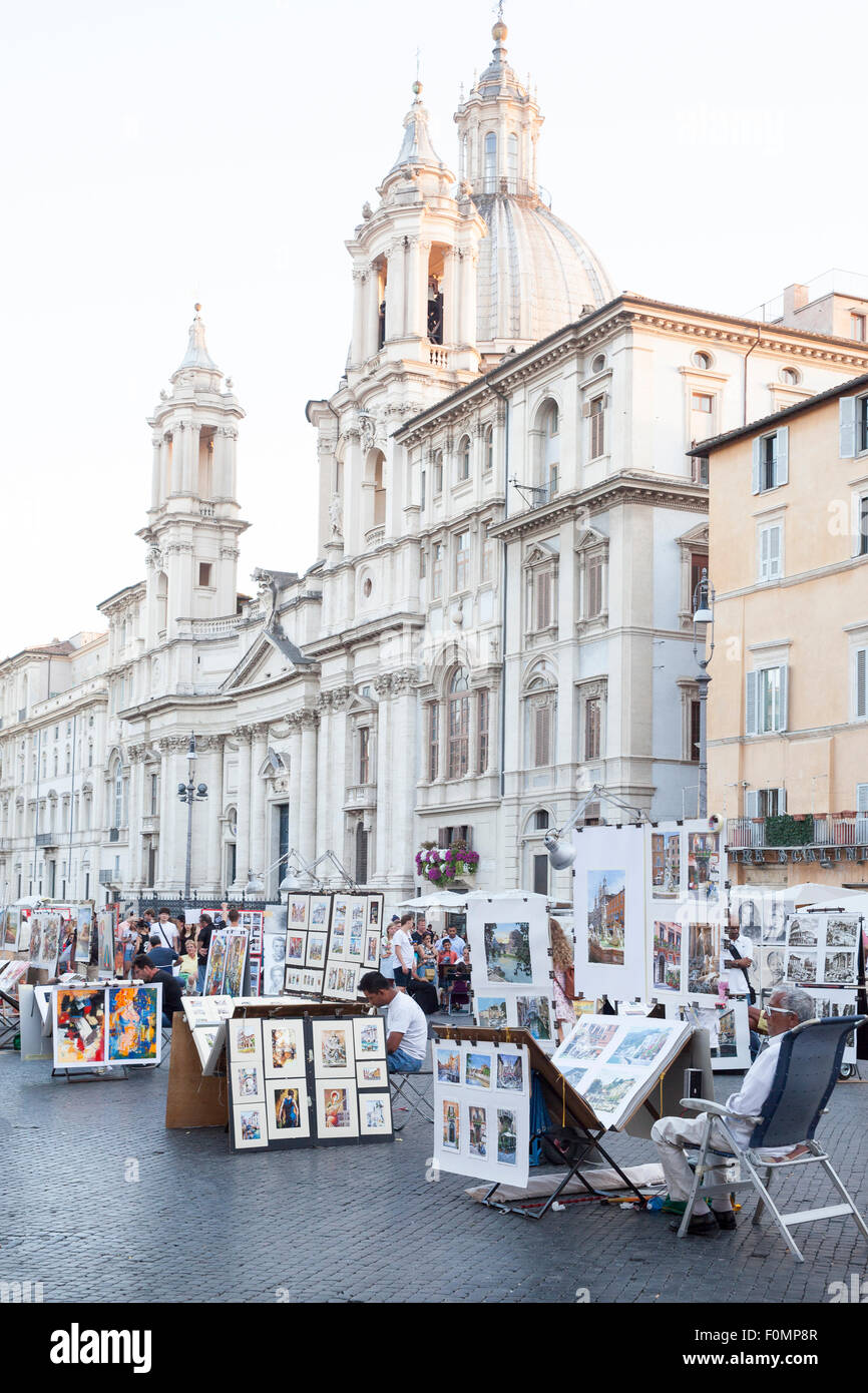 Piazza Navona, Rome, Italy Stock Photo