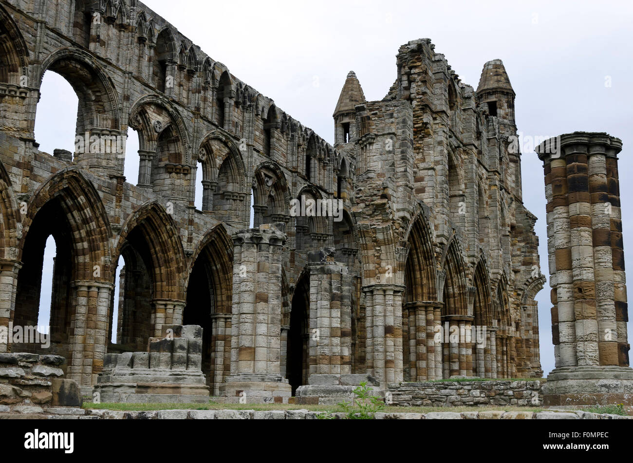 The ruin of Whitby Abbey in North Yorkshire, England, the inspiration