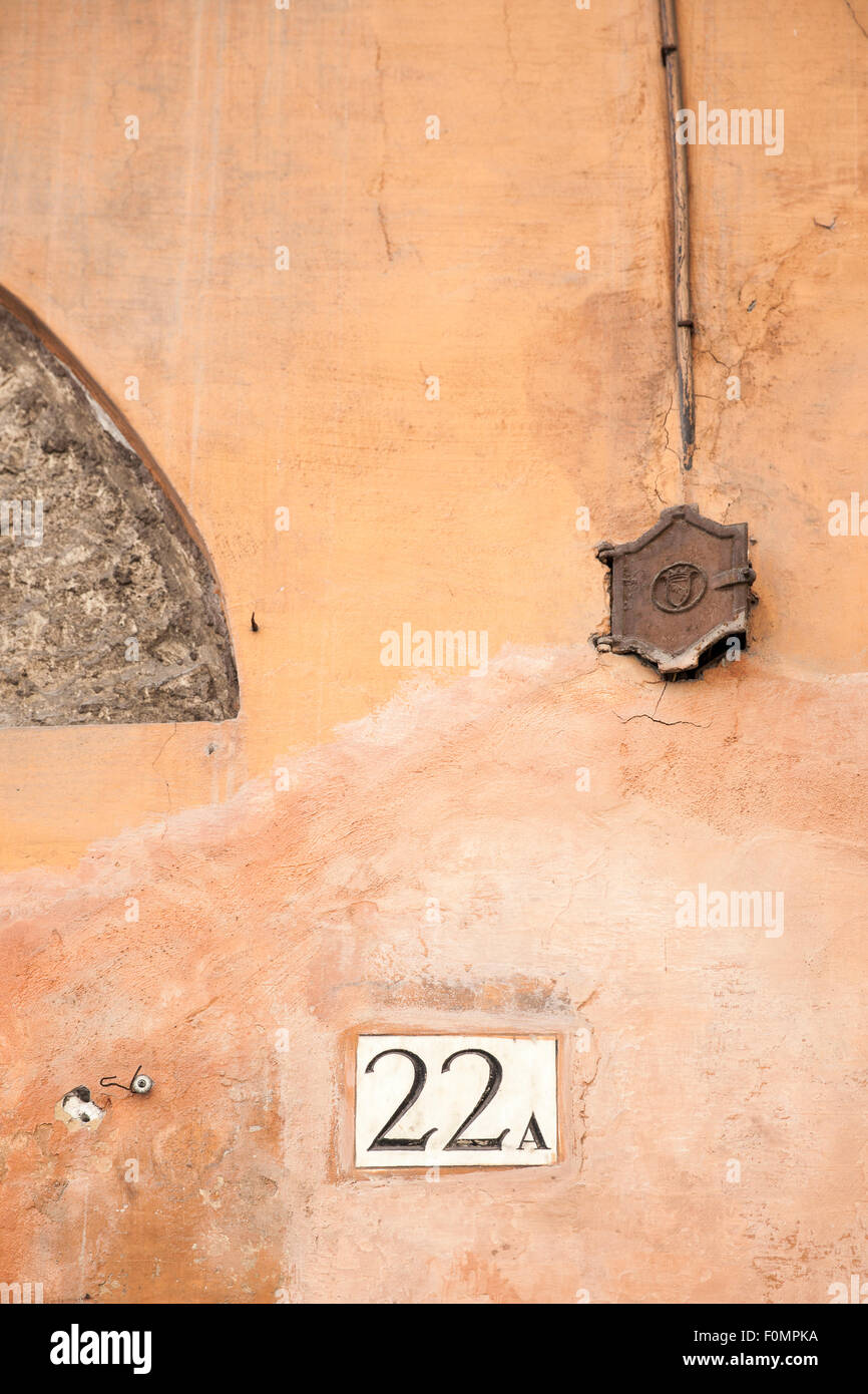 Pretty wall detail, Rome Stock Photo