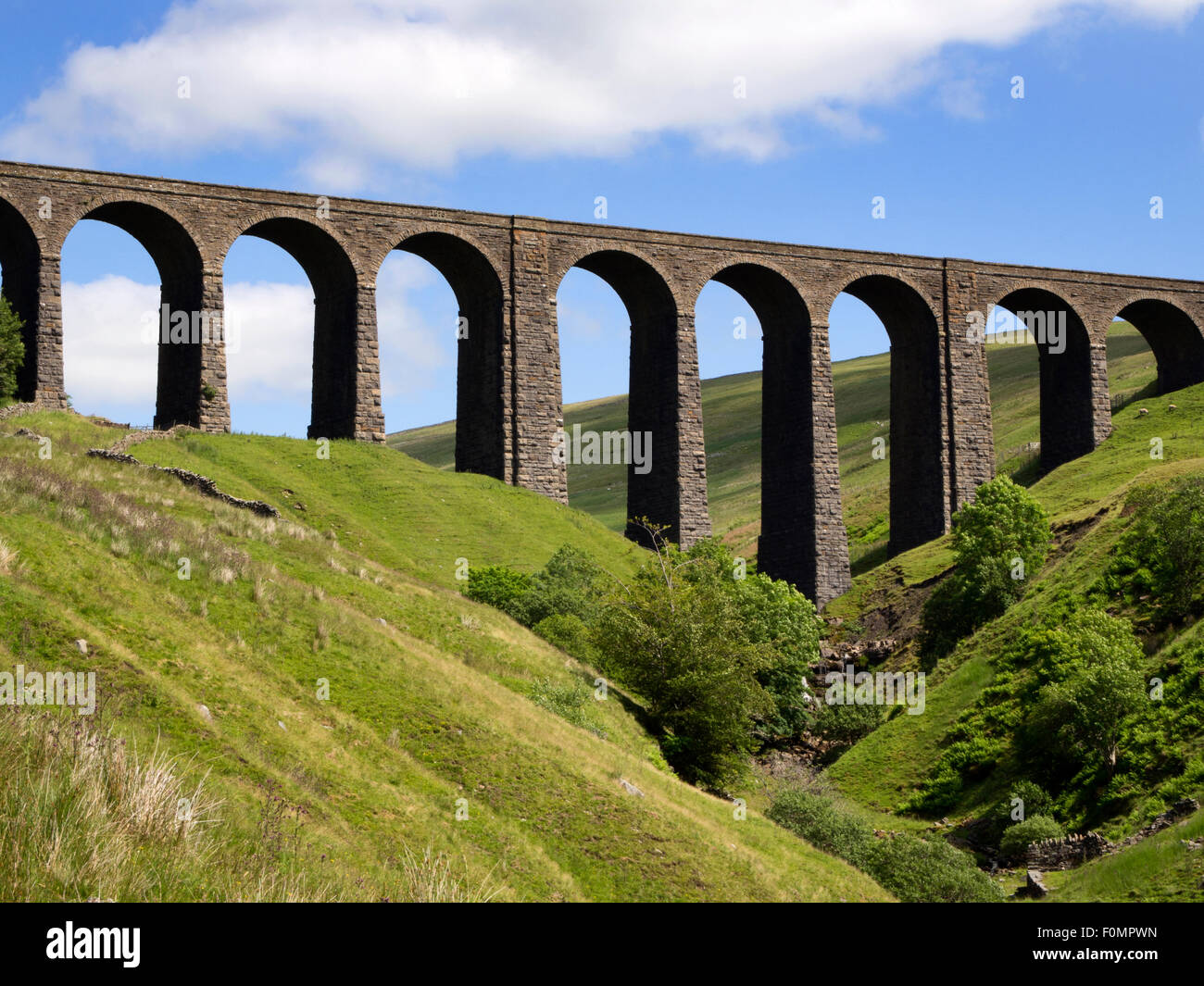 Artengill Viaduct from Dentdale Yorkshire Dales Cumbria England Stock ...