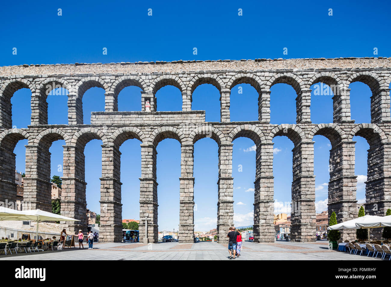 The Roman Aqueduct Of Segovia Spain Stock Photo Alamy