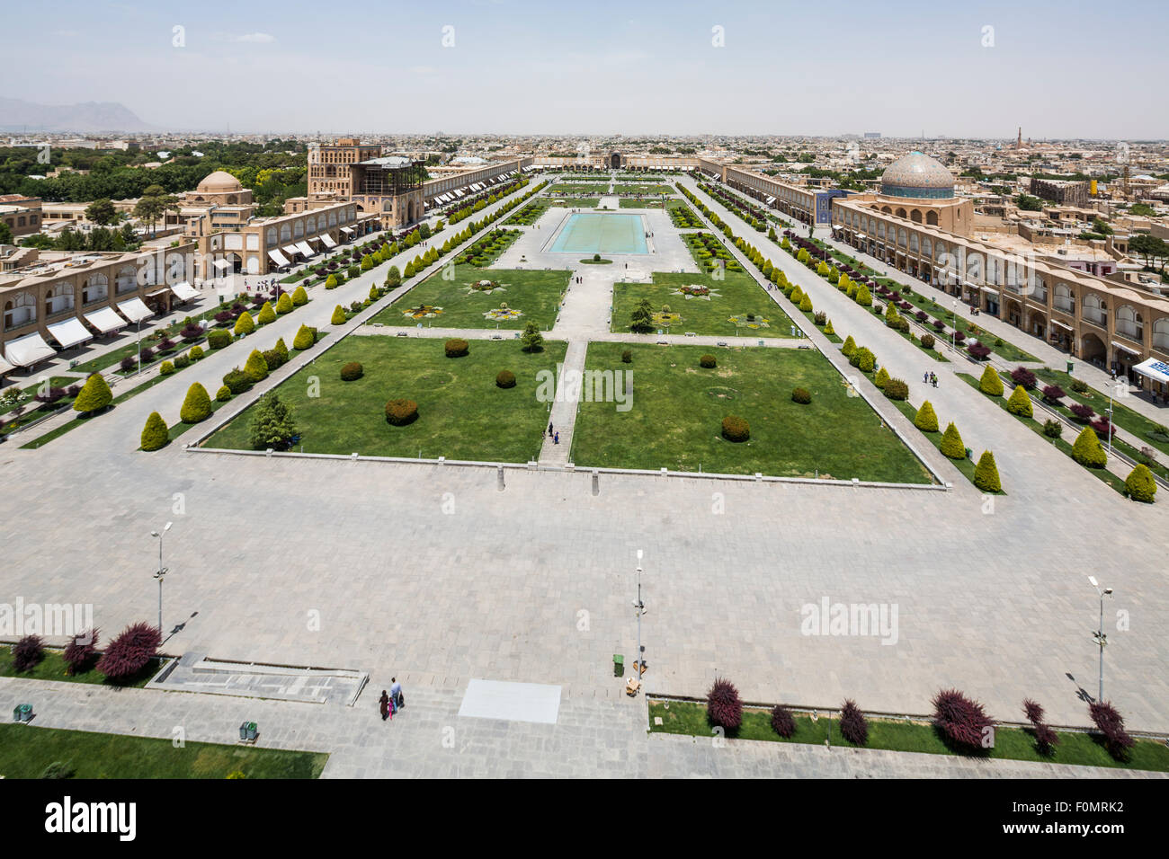 maidan-i Shah and Ali Qapu and Shaikh Lutfallah Mosque, Isfahan, Iran Stock Photo