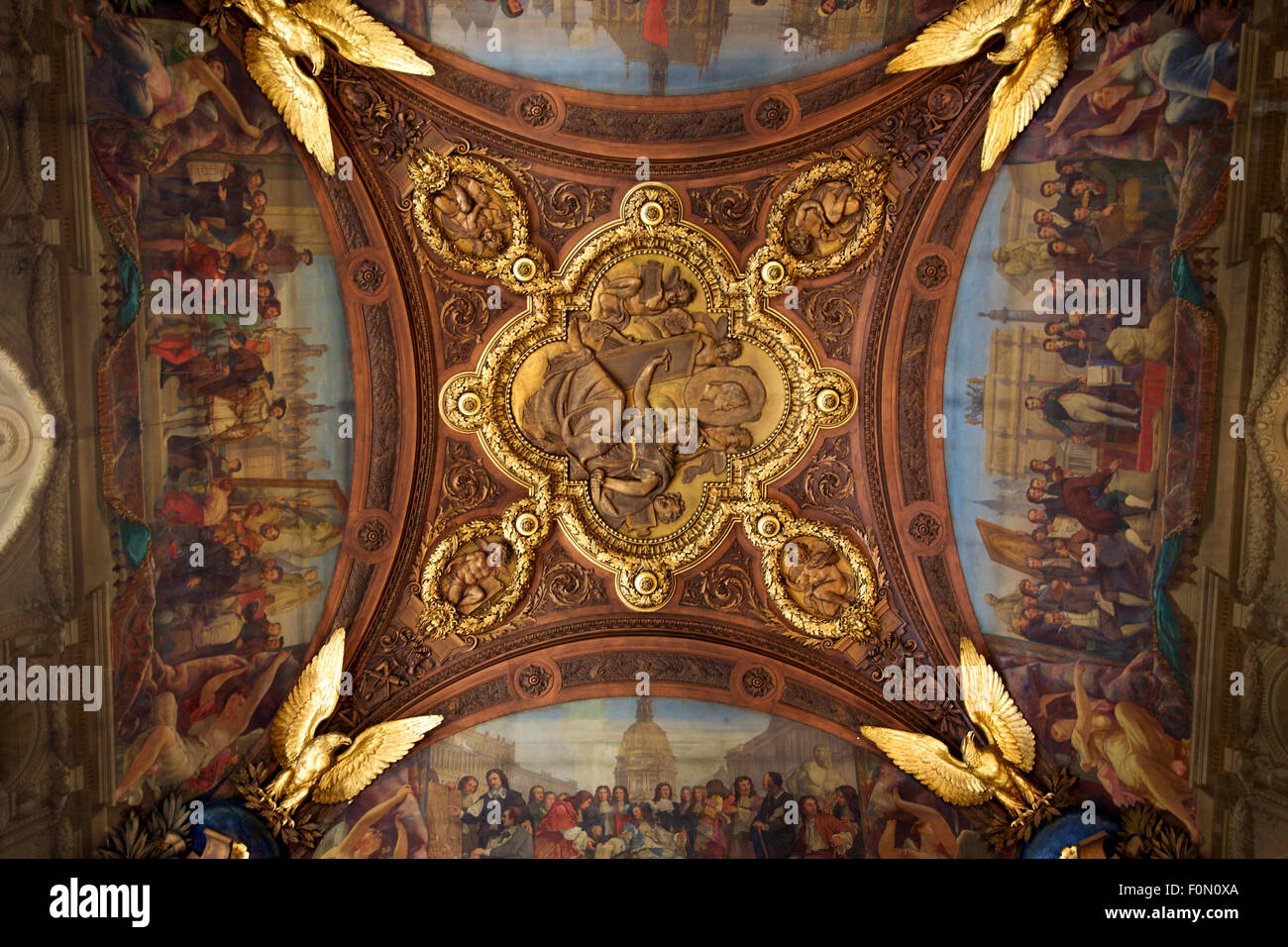 Ceiling painting louvre museum paris hires stock photography and