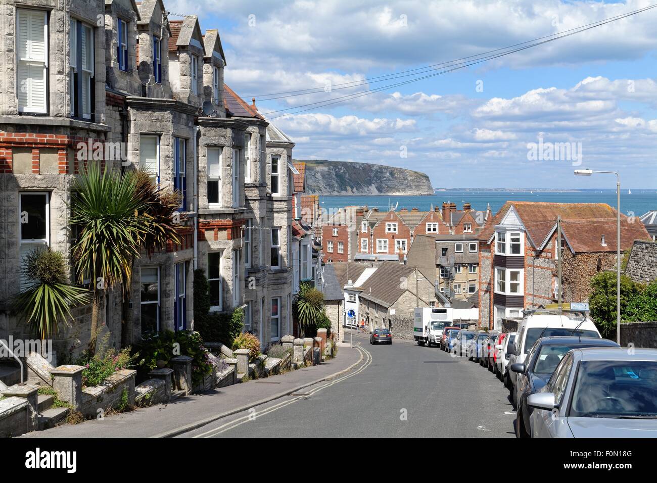 Swanage town centre Dorset U.K Stock Photo Alamy