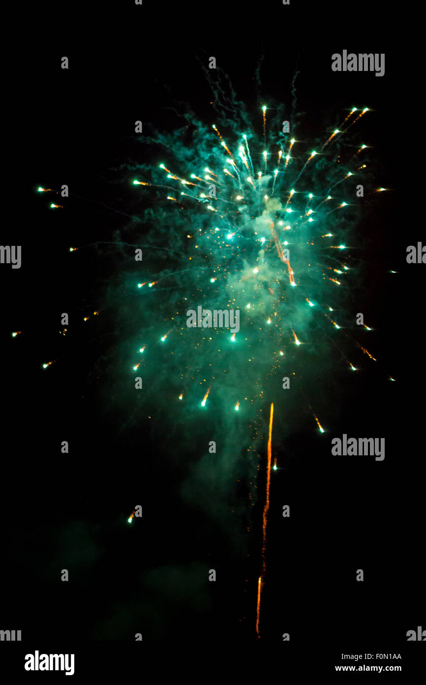 Majectic fireworks during a wedding in Belgium Stock Photo