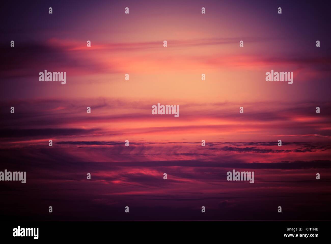 Purple Scenic Sunset Sky. Sunset Cloudscape Photo Background Stock ...