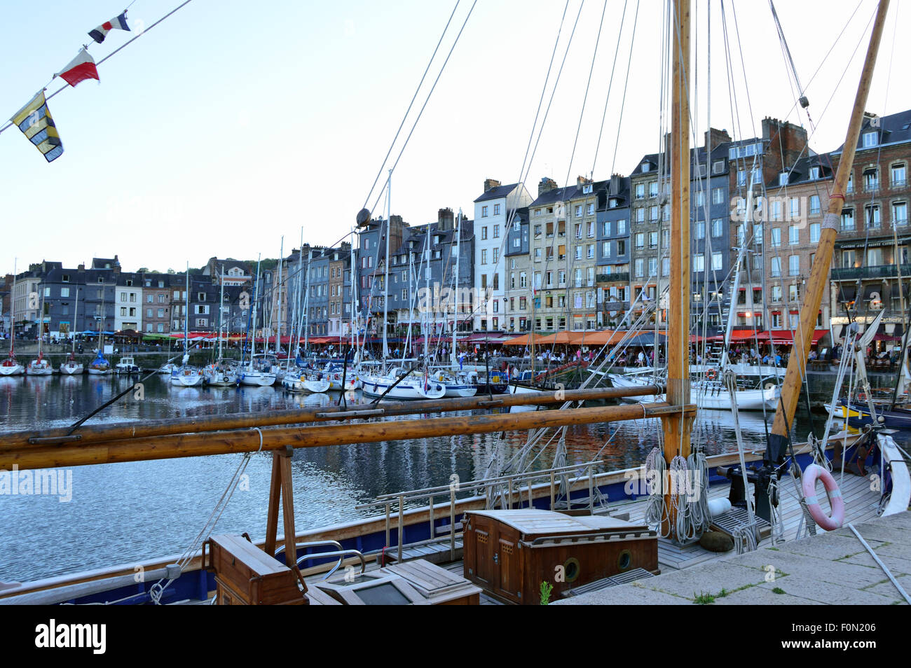 Boats in the Harbour at Honfleur Stock Photo