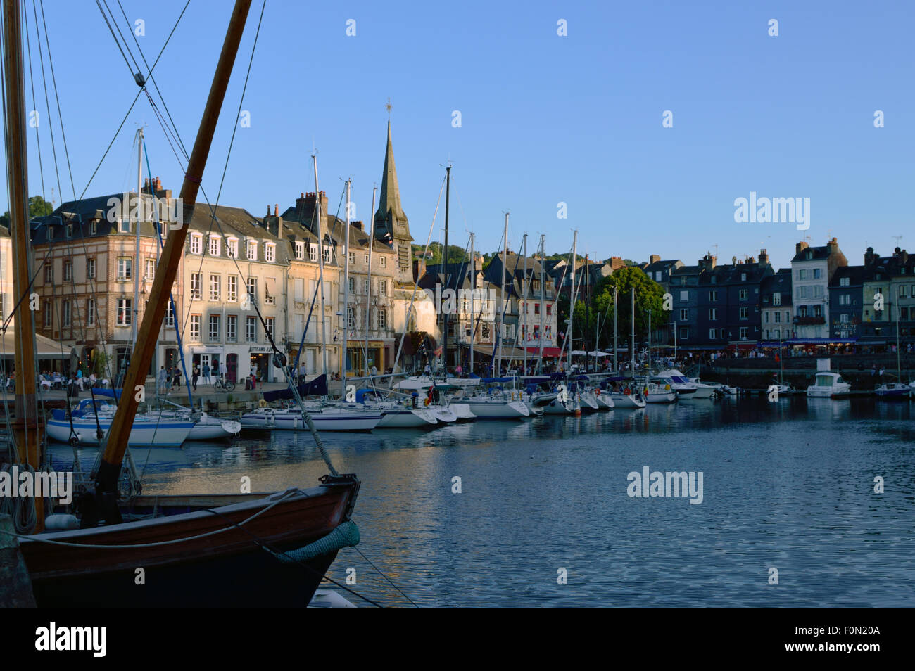 Boats in the Harbour at Honfleur Stock Photo