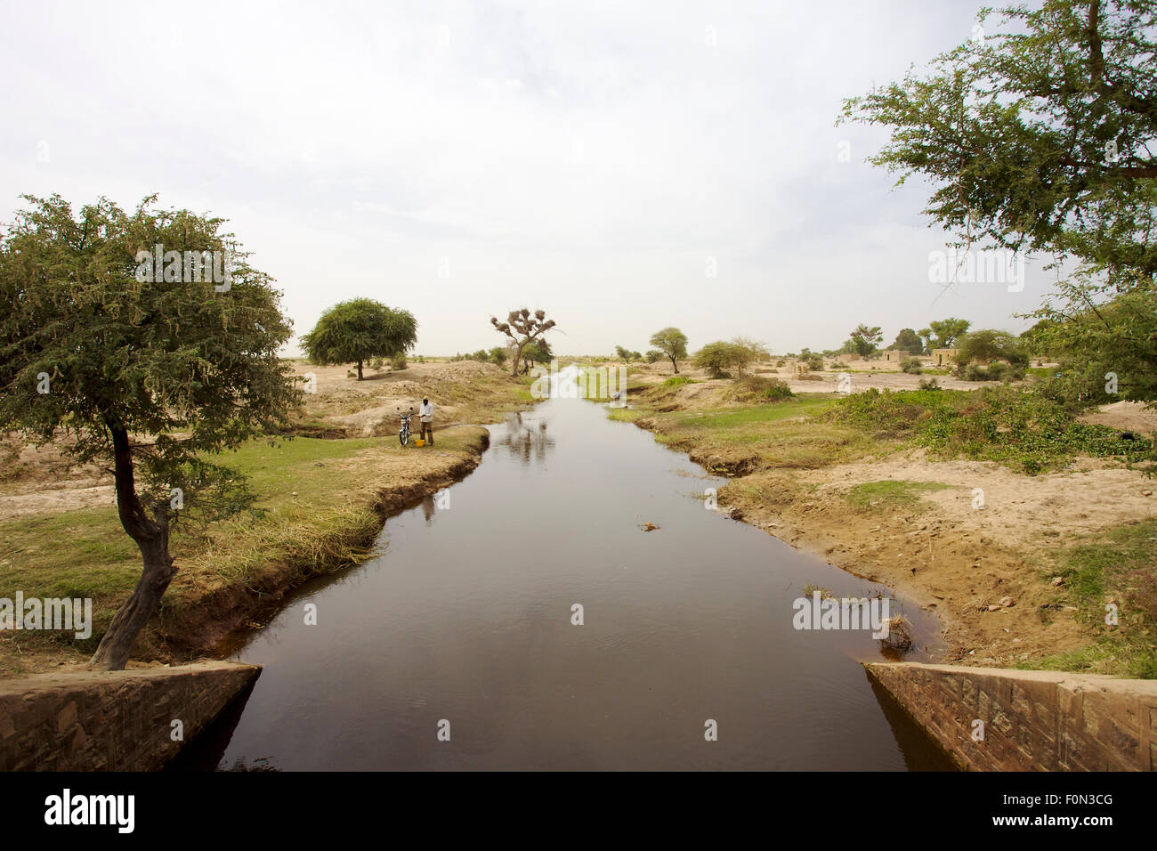 Agricultural irrigation system in Mopti, Mali Stock Photo