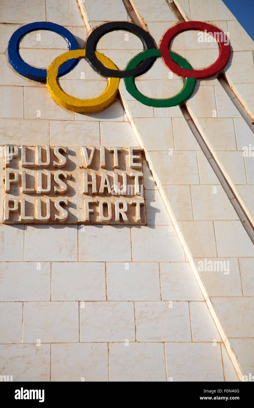 Olympic games sculpture in the city of Bamako in Mali Stock Photo
